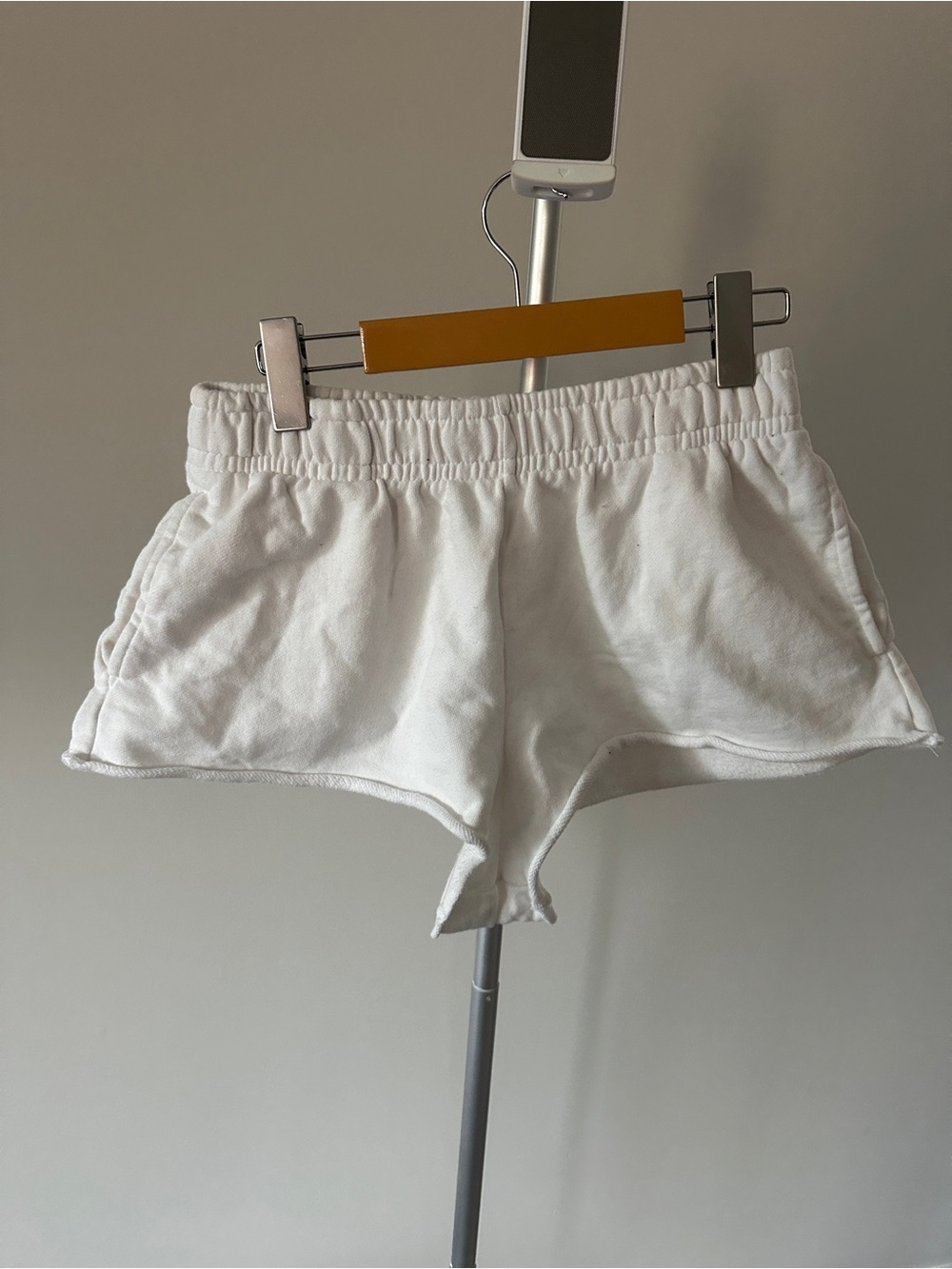 Garage White SoftTerry Low Rise Shorts